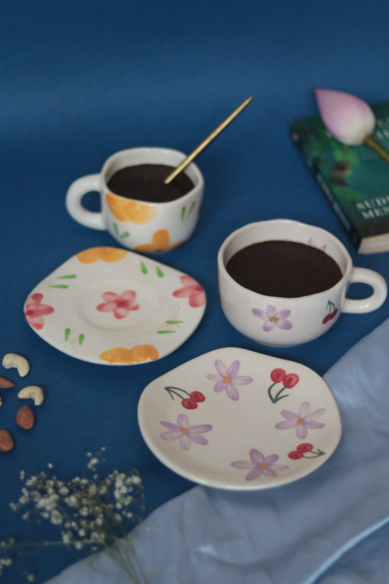 Floral Bloom & Cherry Fields Cup & Saucer