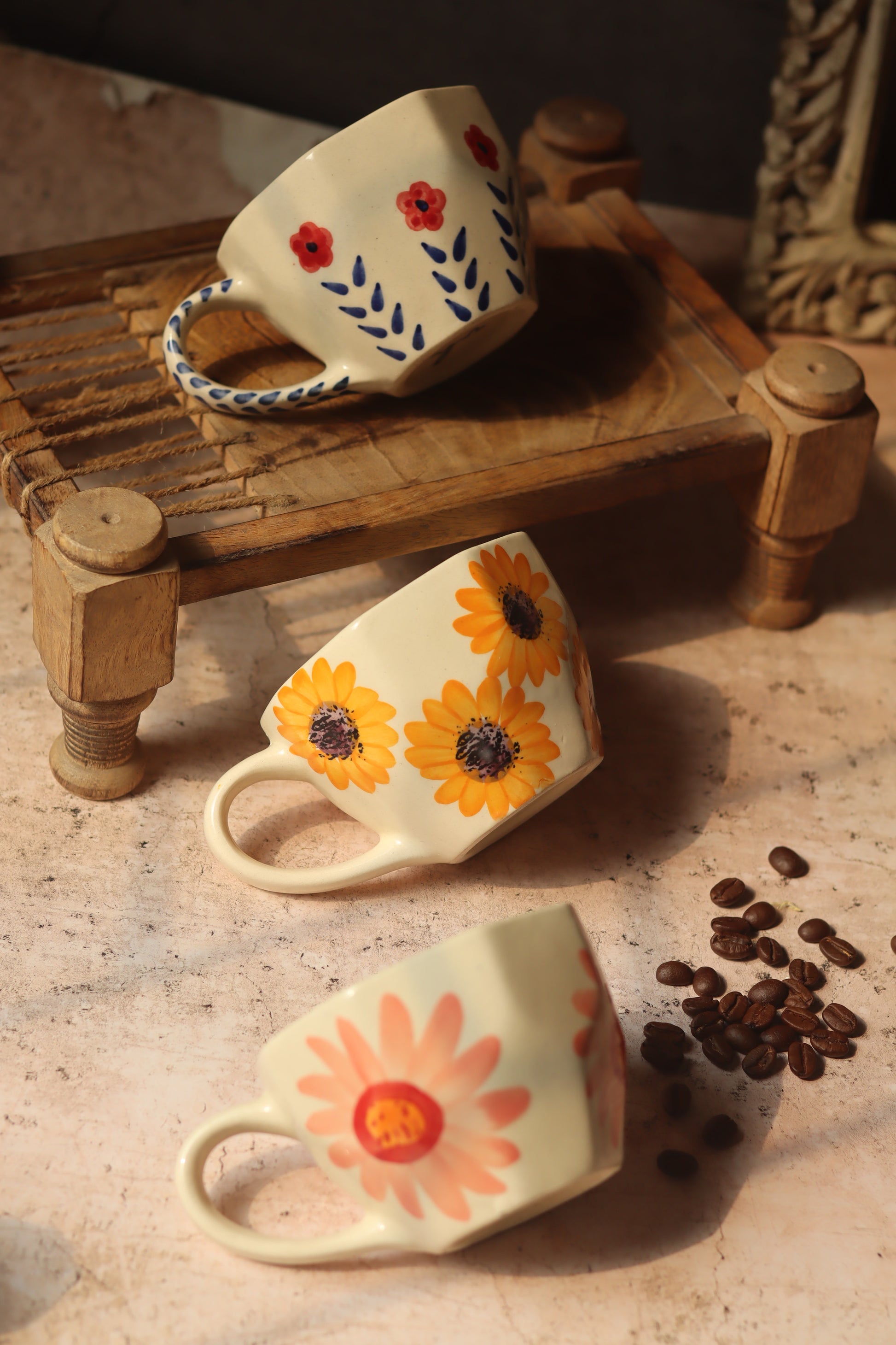 Set of 3 - Floral Delights Mugs