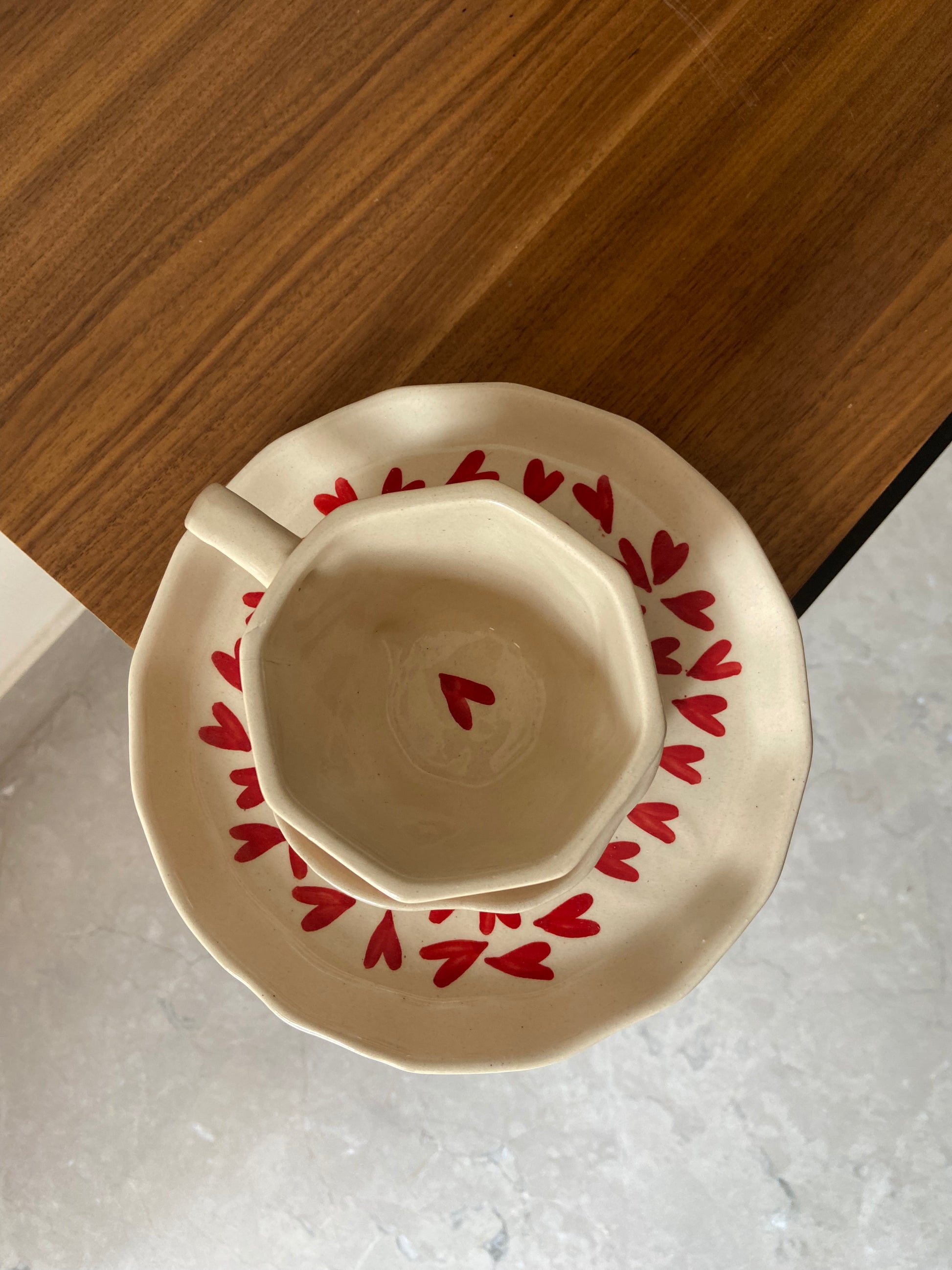 set of three all heart products made by pure ceramic 