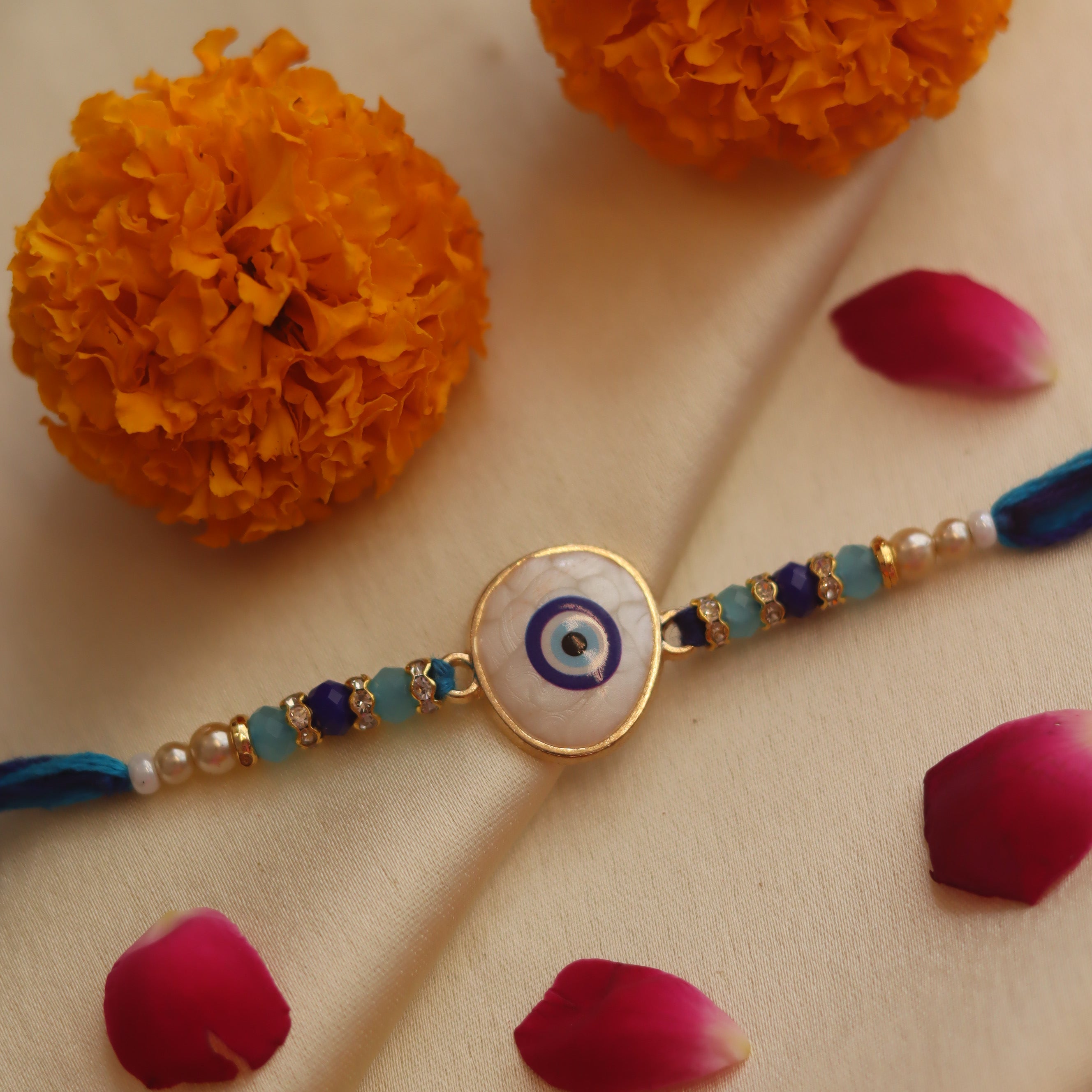 Evil Eye Elegance Rakhi handmade in india