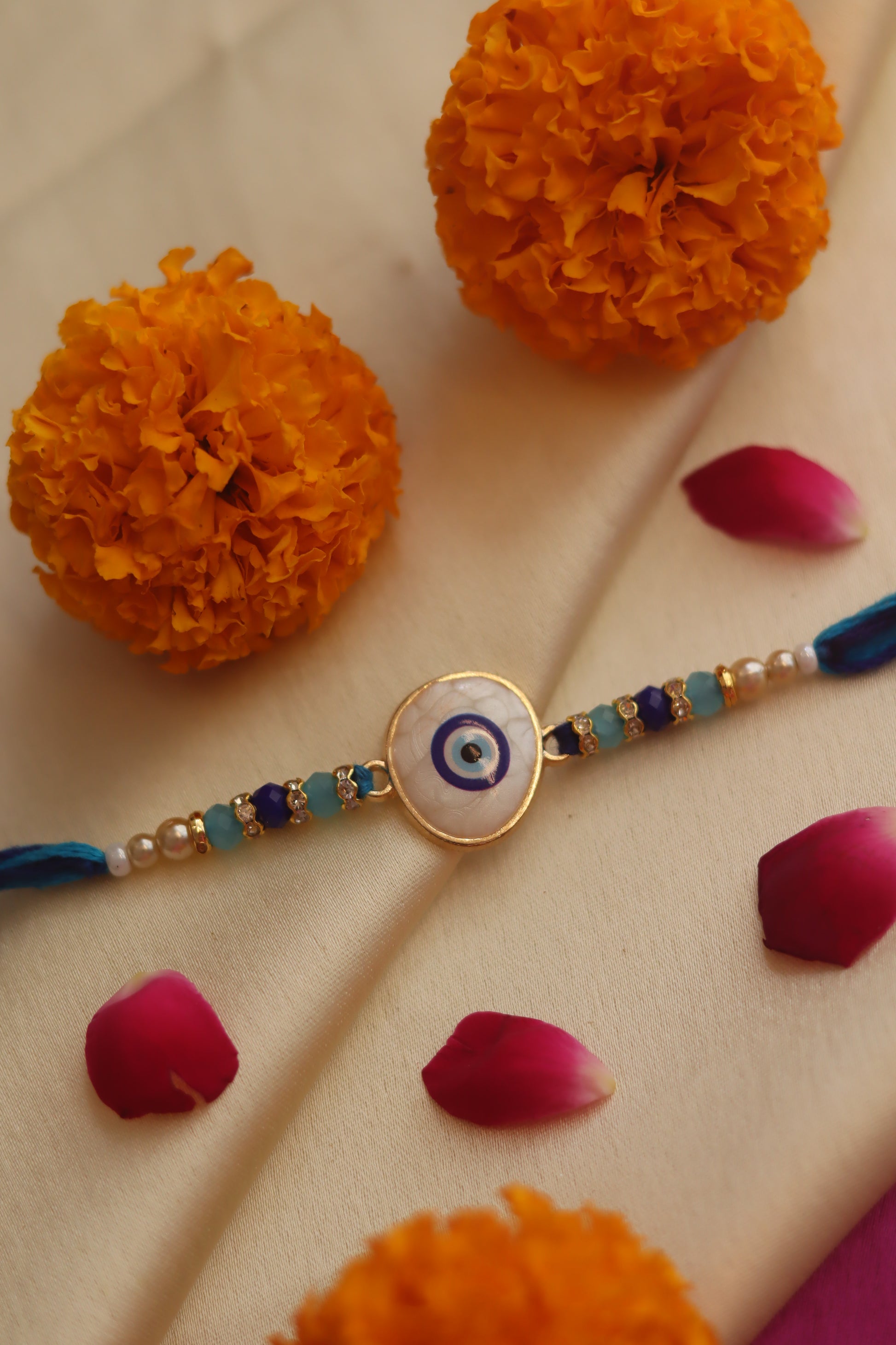 Evil Eye Elegance Rakhi handmade in india