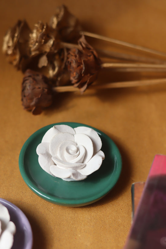 Bottle Green Floral Diffuser