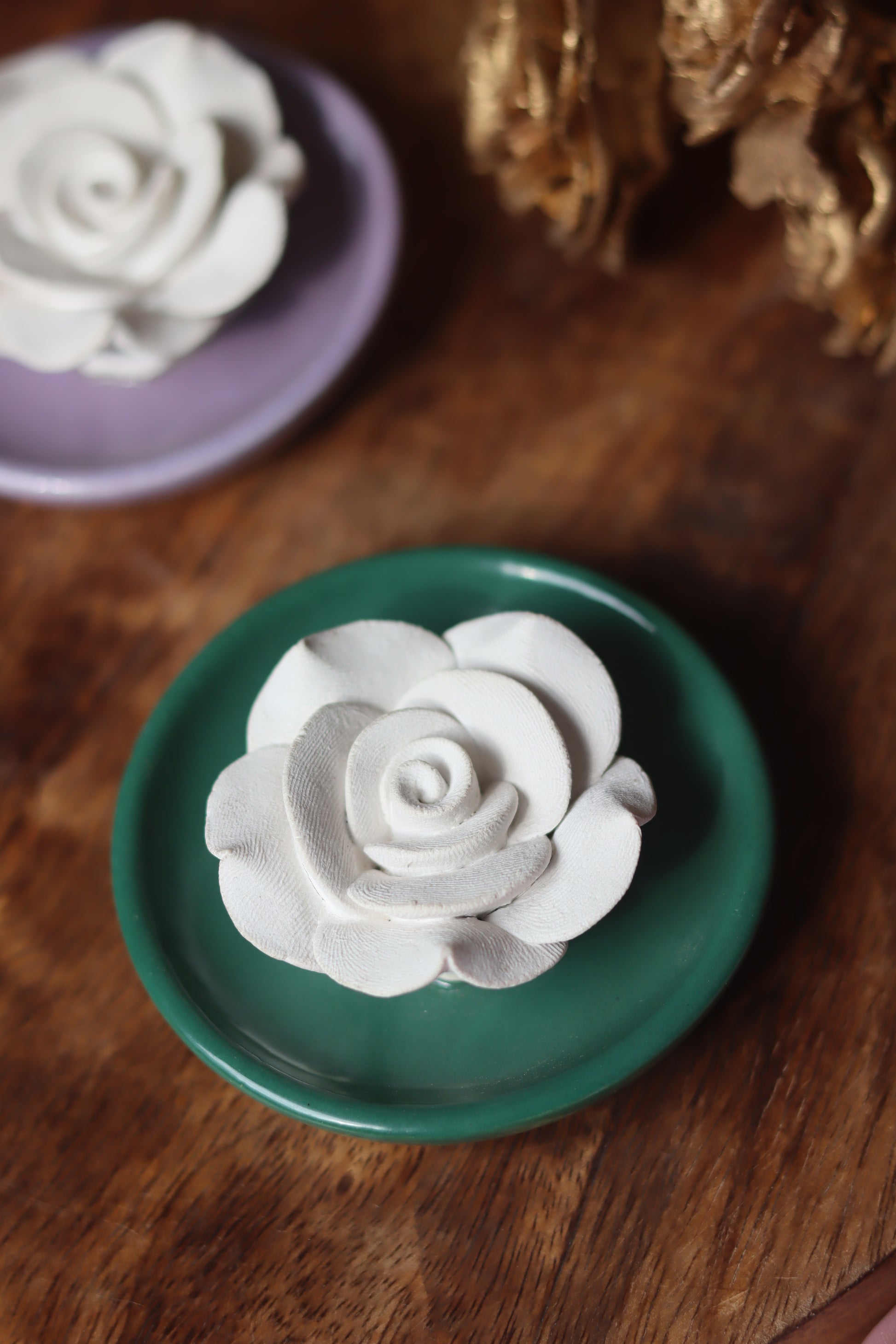 Bottle Green Floral Diffuser