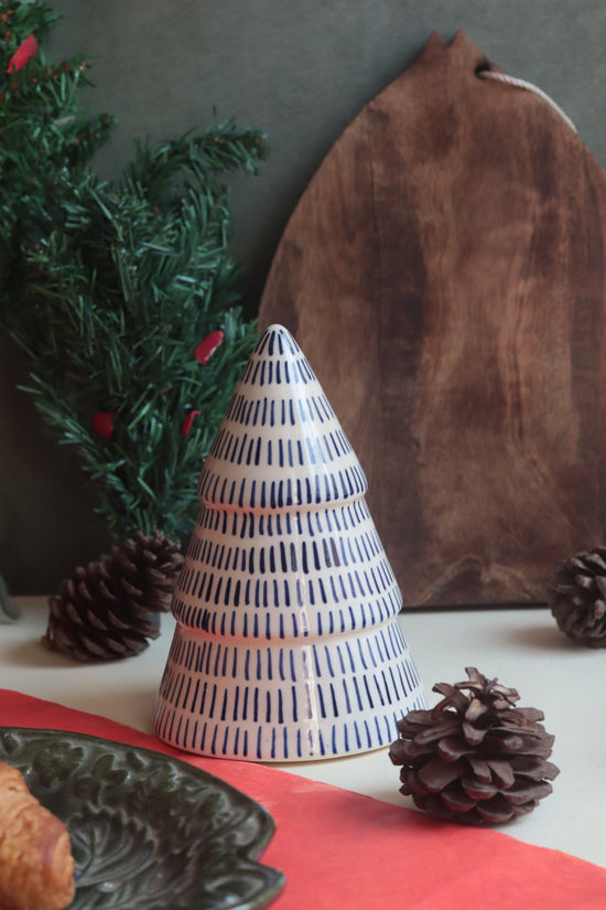 Blue Lined Christmas Tree