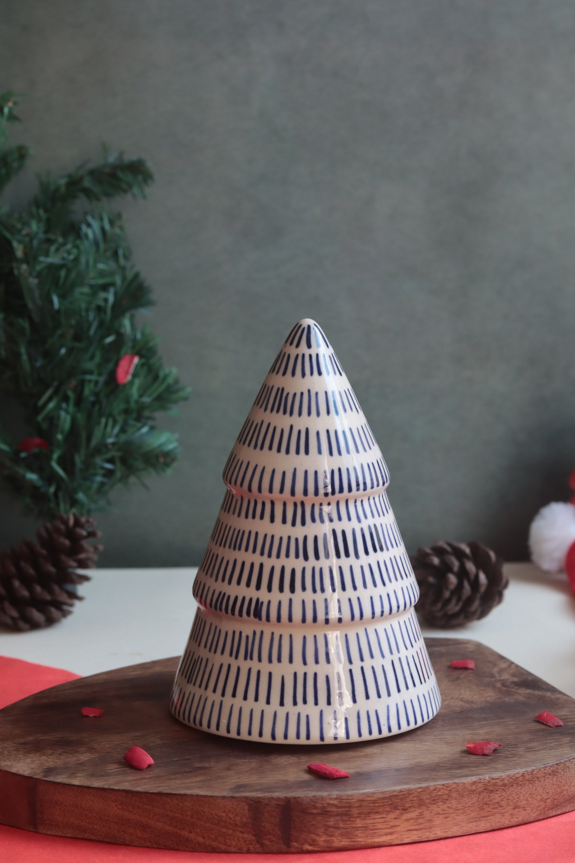 Blue Lined Christmas Tree