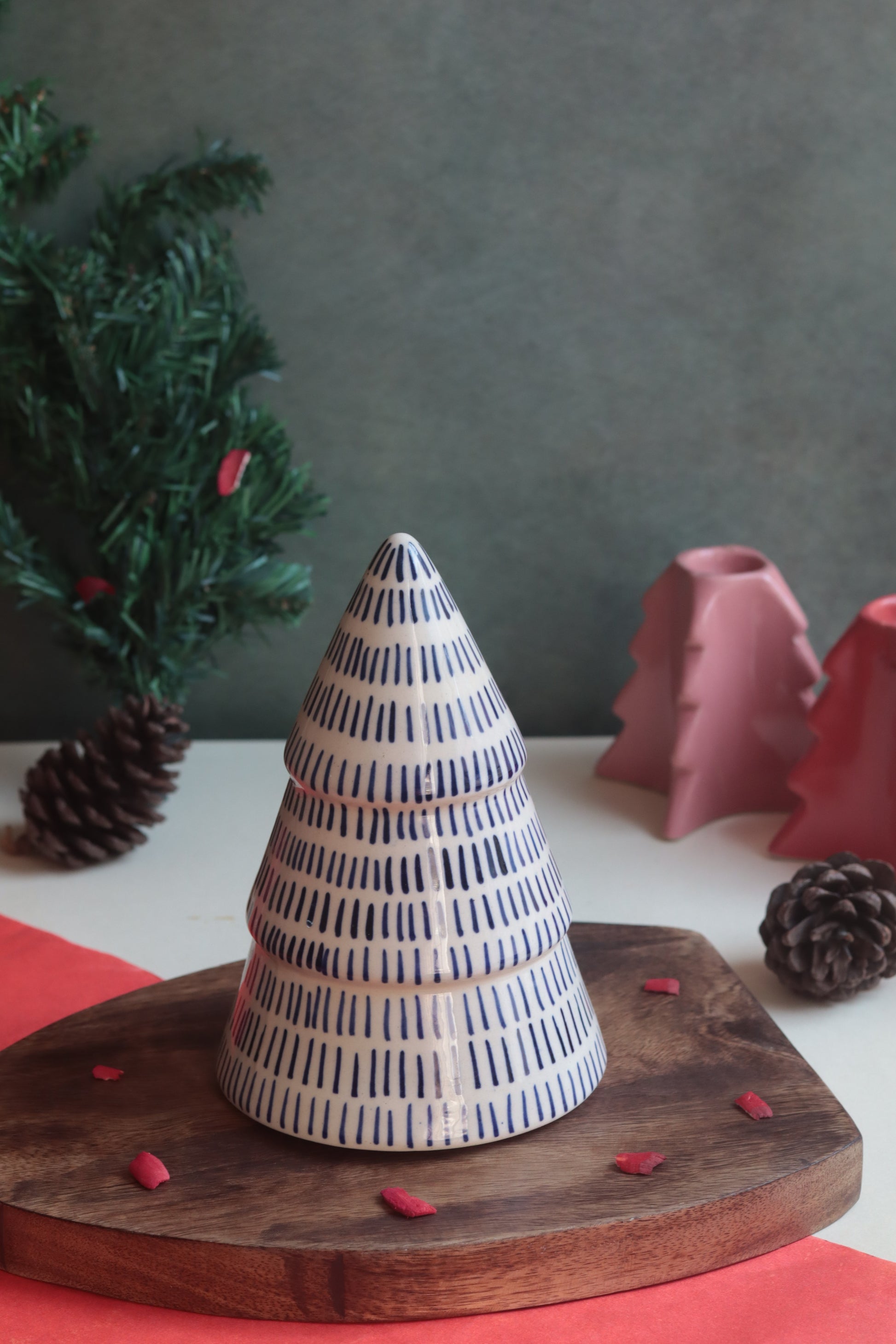 Blue Lined Christmas Tree