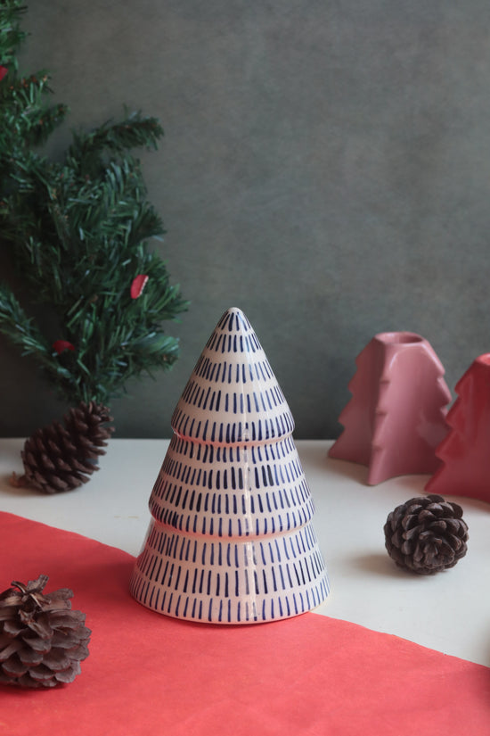 Blue Lined Christmas Tree