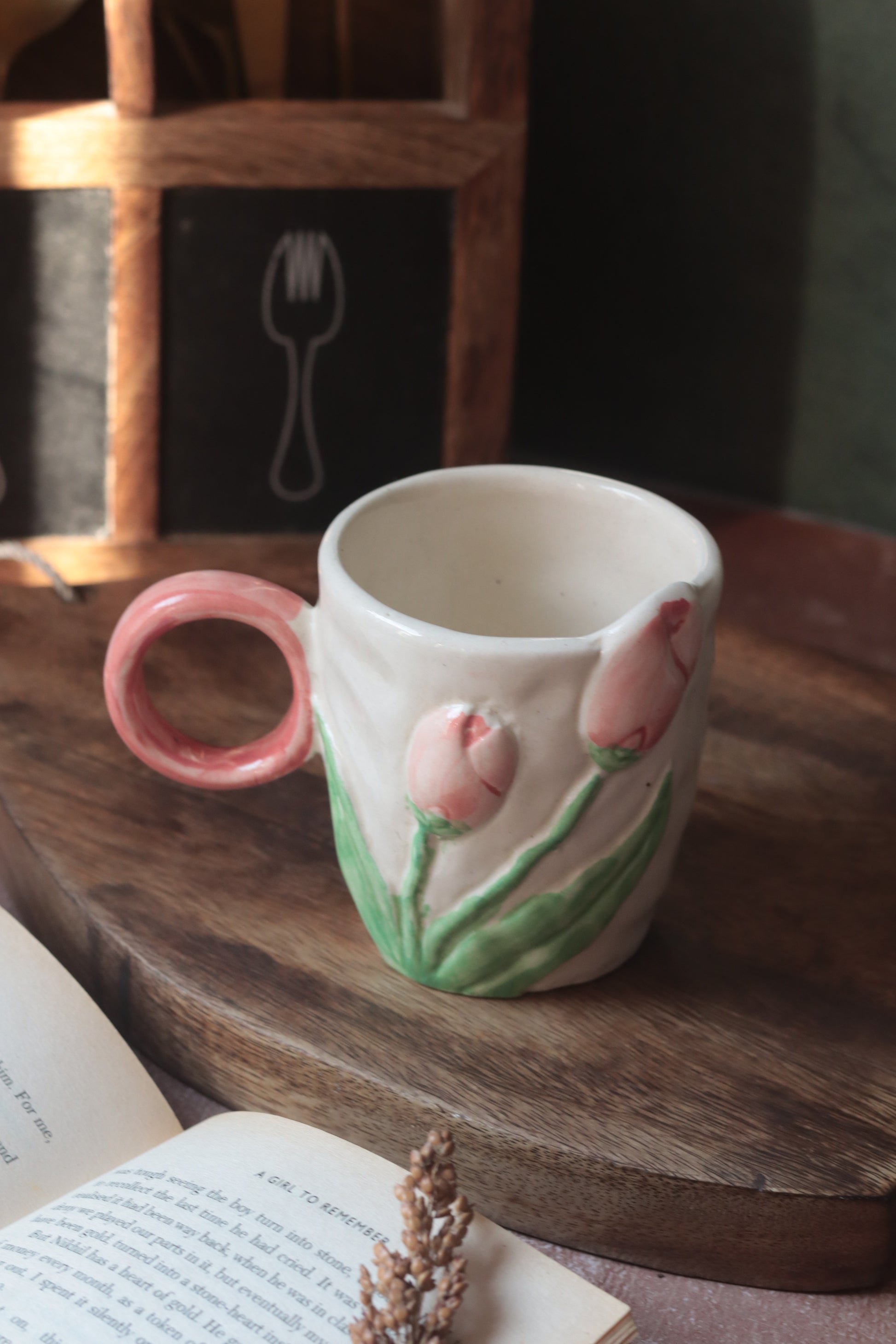 Tulip Engraved Mug