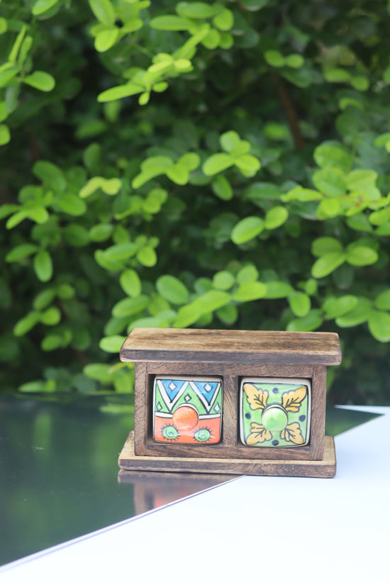 Wooden Decor Drawer – Tribal Bliss