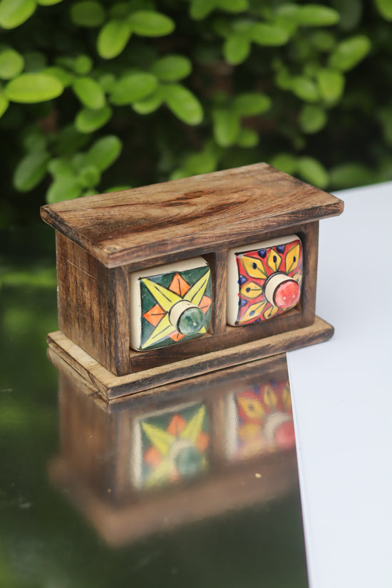 Wooden Decor Drawer – Bohemian Bloom