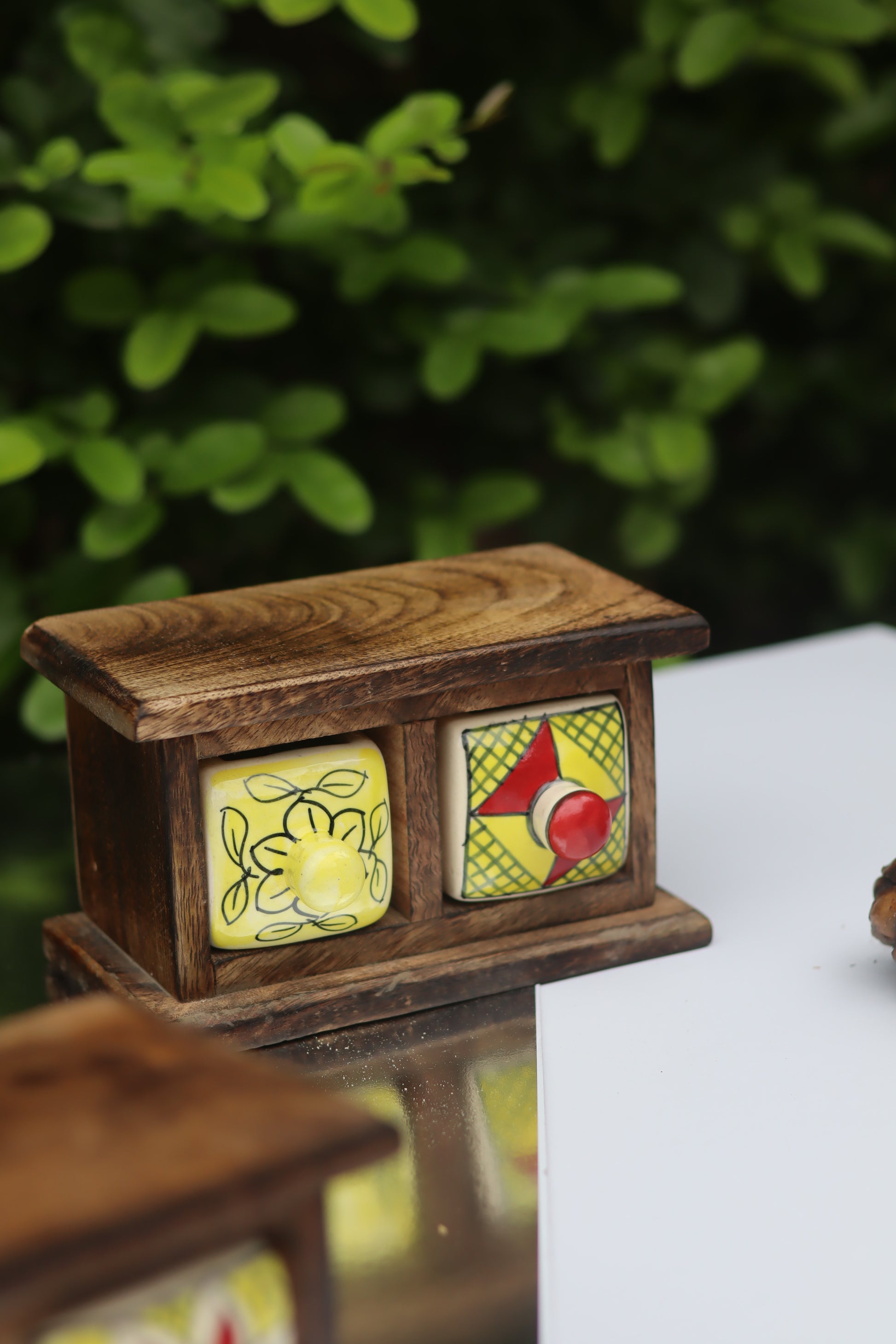 Wooden Decor Drawer – Tribal Glow