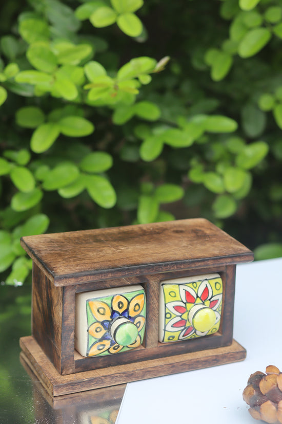 Wooden Decor Drawer – Tribal Art