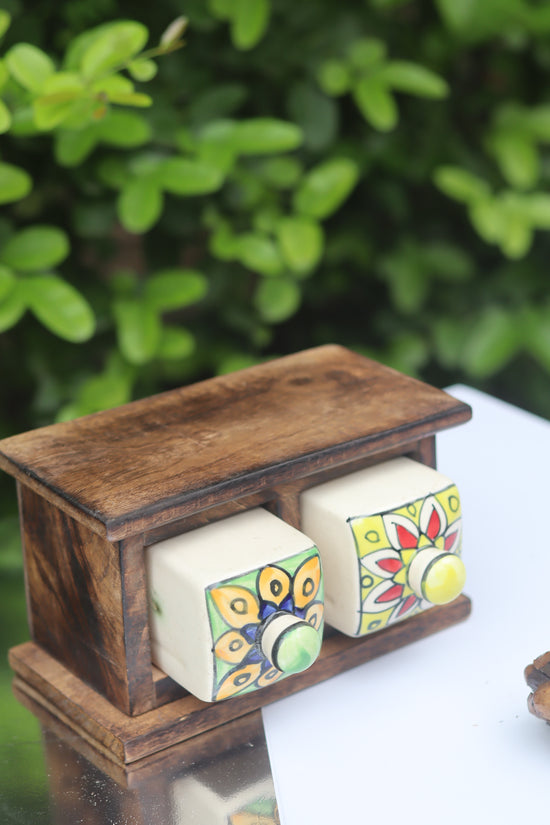 Wooden Decor Drawer – Tribal Art