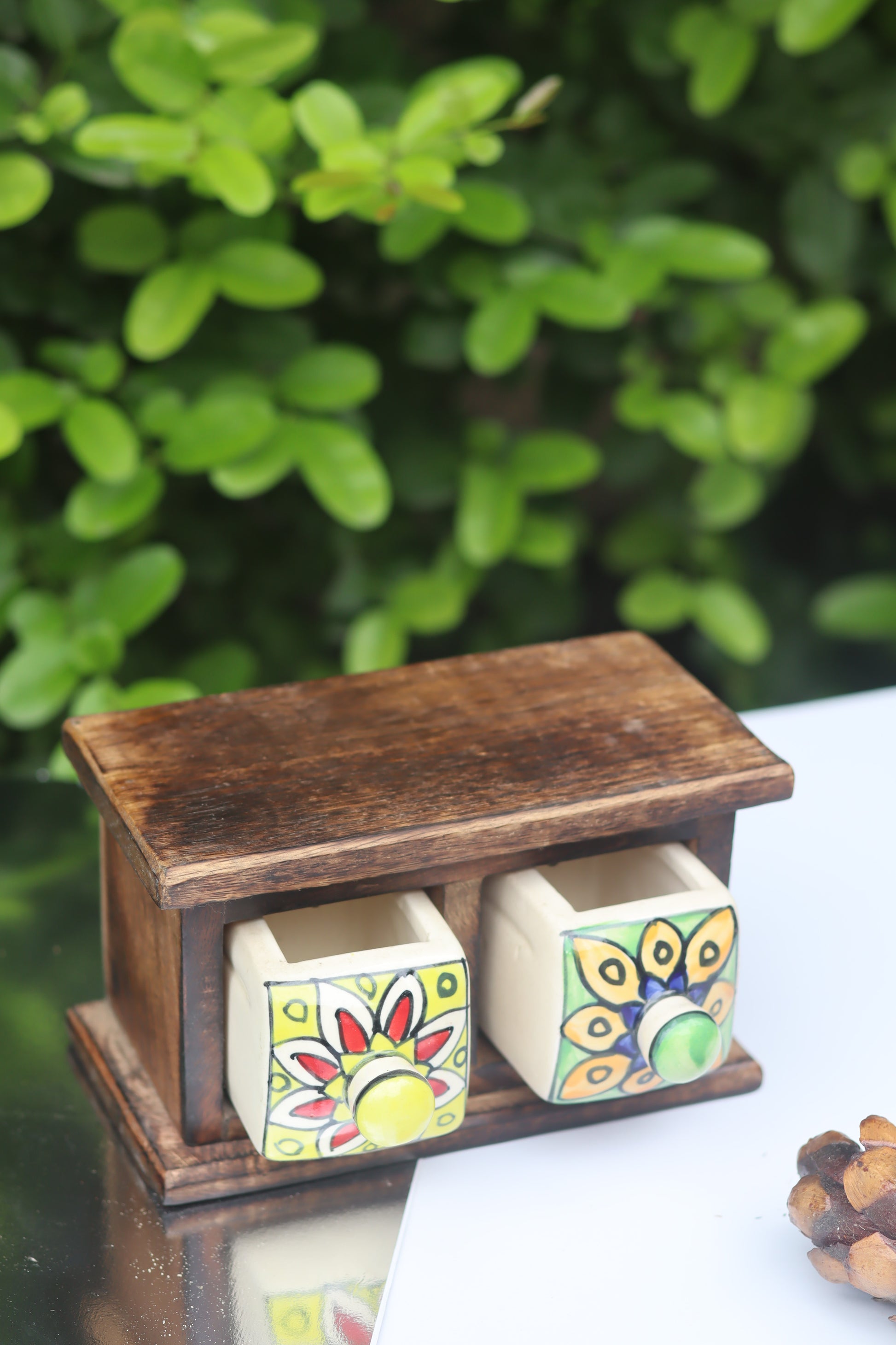 Wooden Decor Drawer – Tribal Art