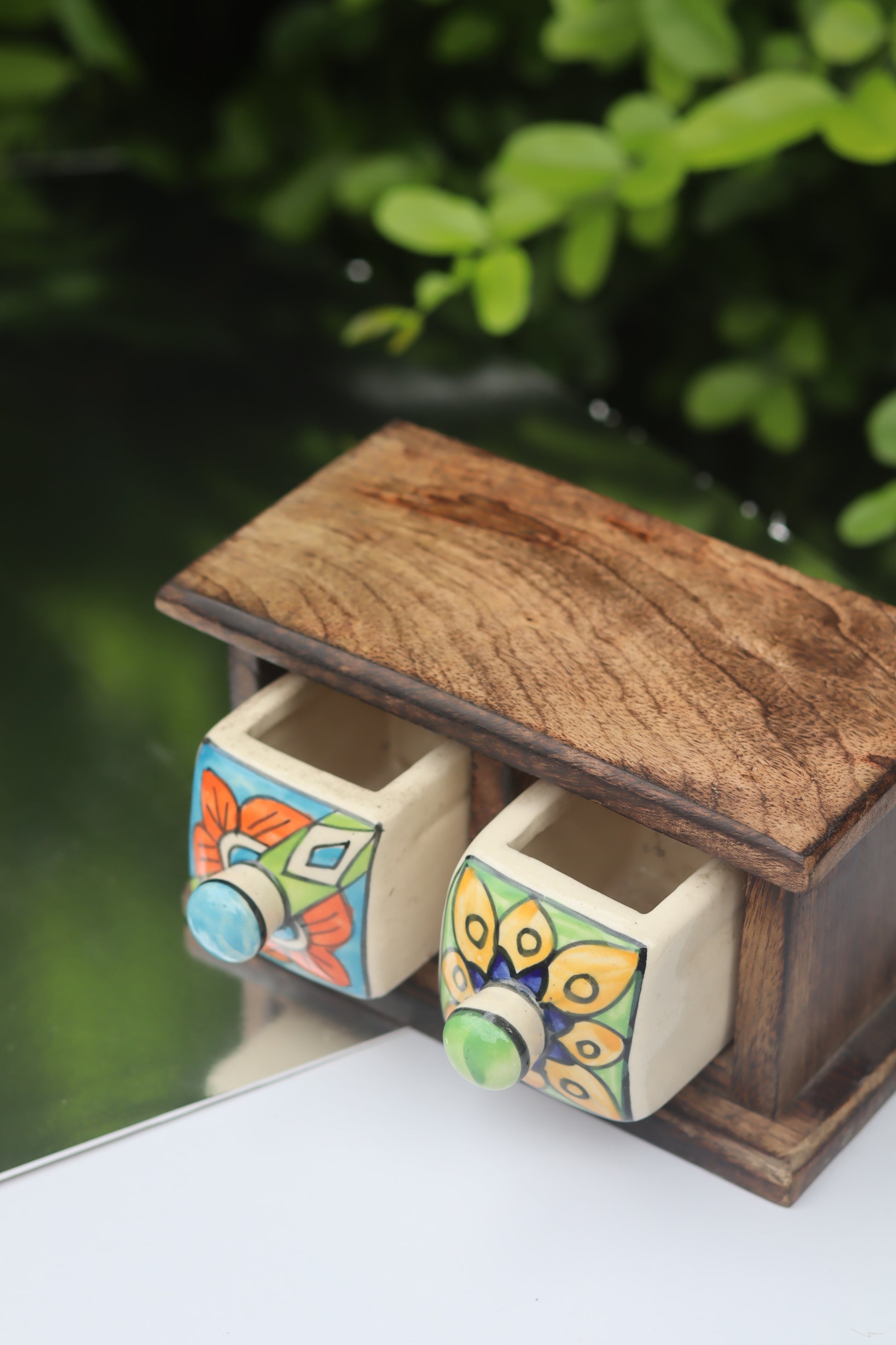 Wooden Decor Drawer – Floral Bliss