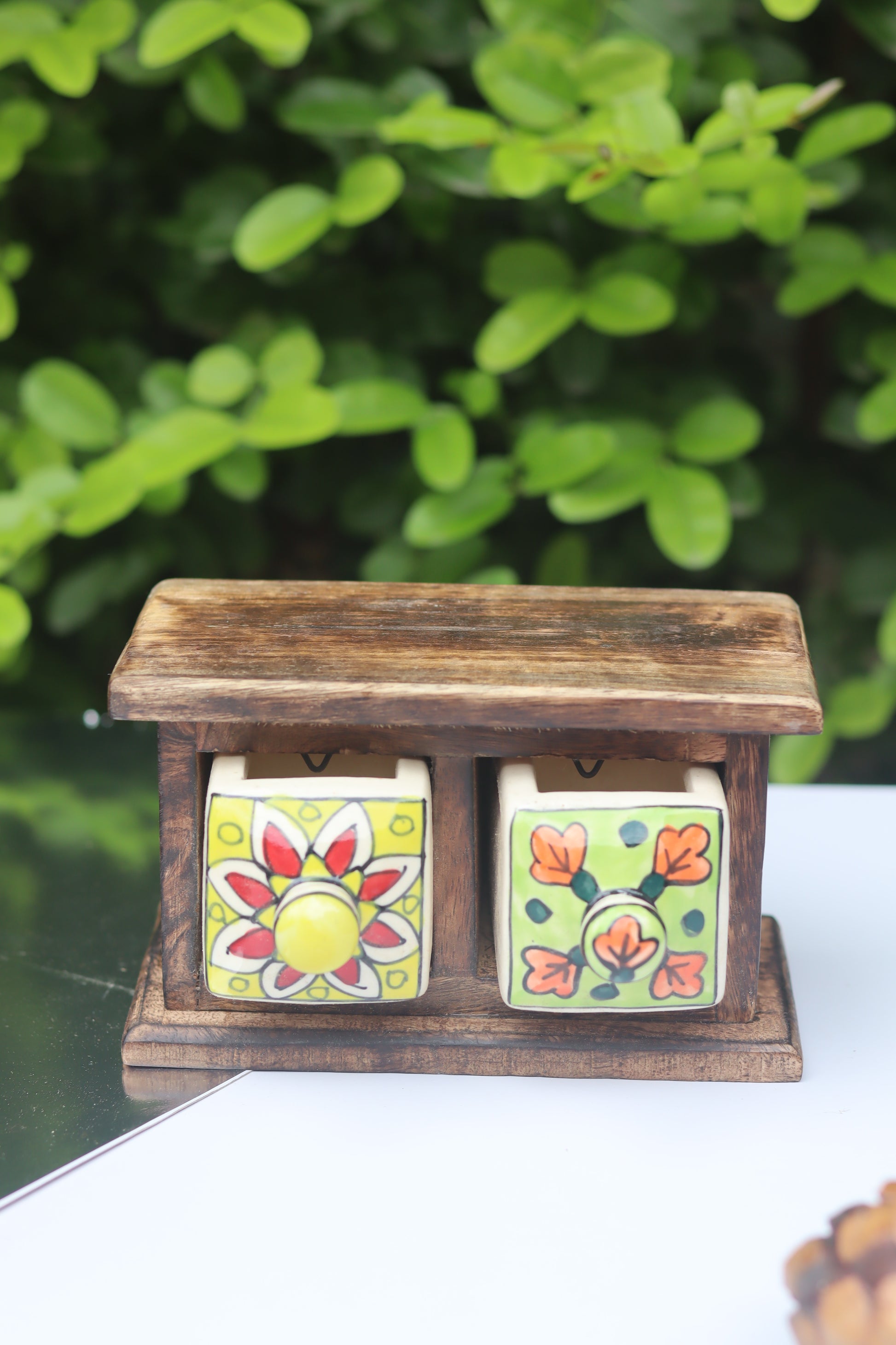 Wooden Decor Drawer – Handpainted Bloom