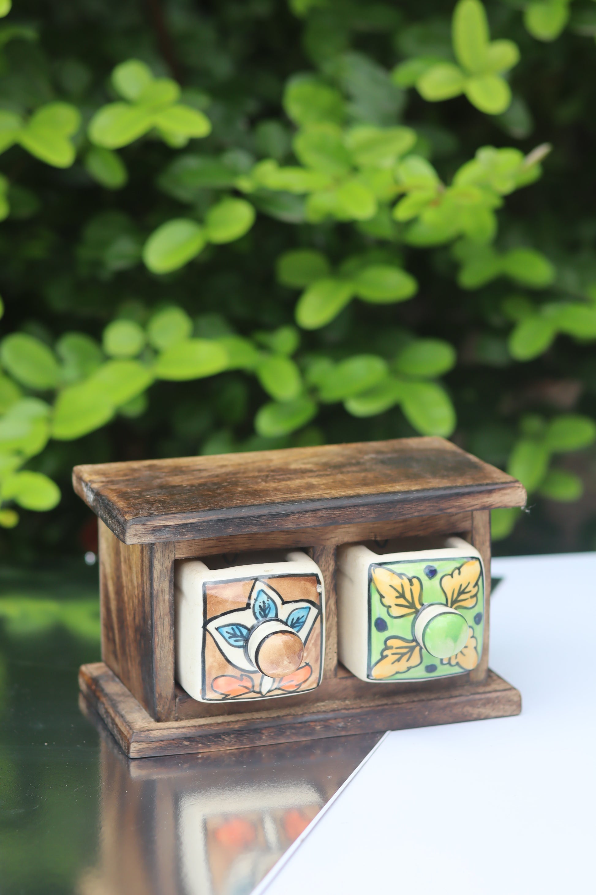 Wooden Decor Drawer – Rustic Bloom