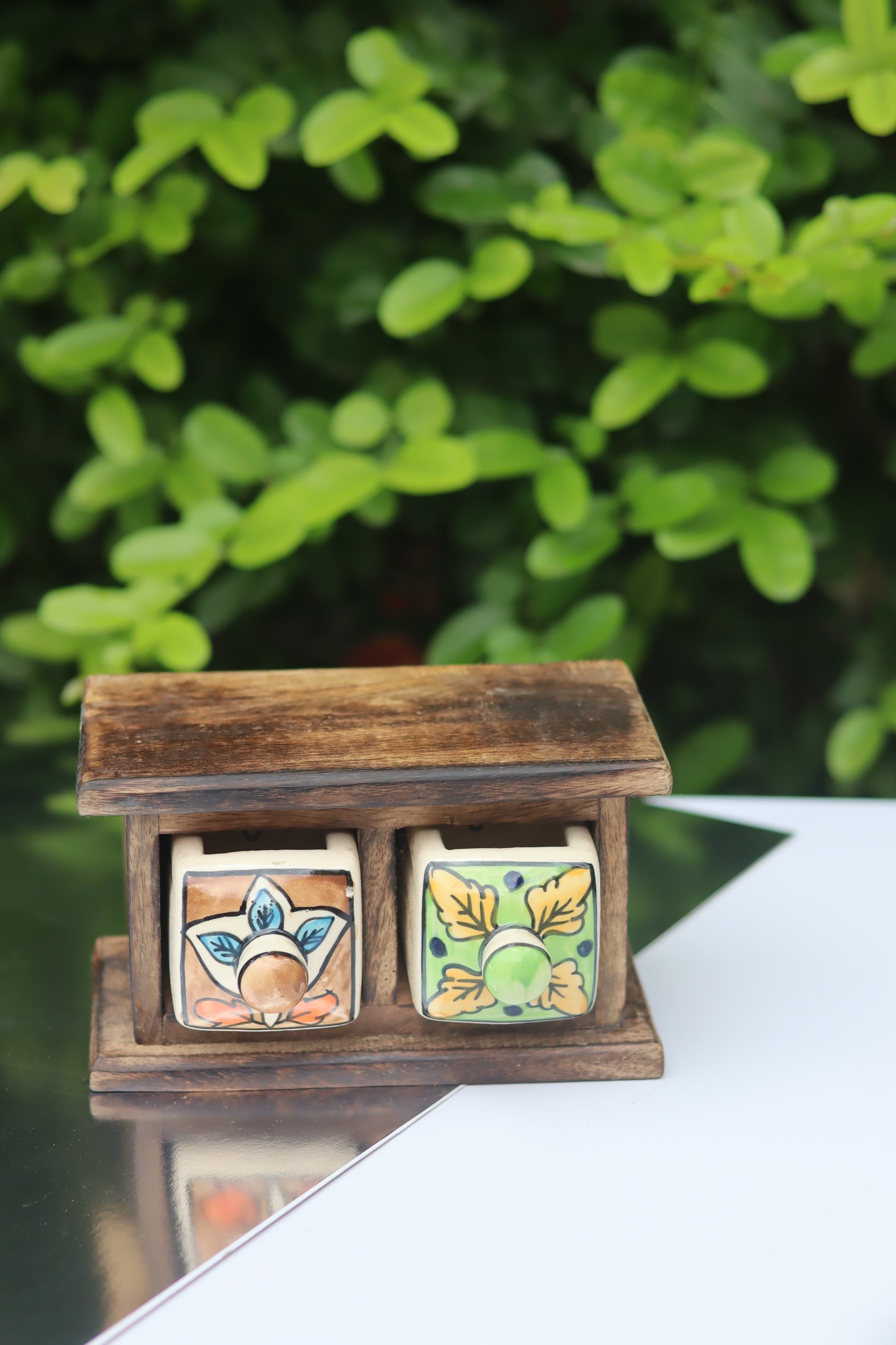 Wooden Decor Drawer – Rustic Bloom