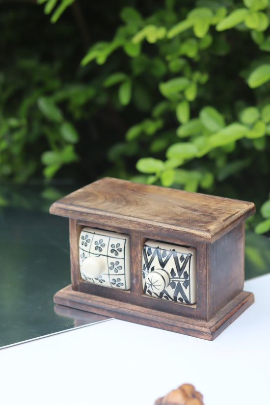 Wooden Decor Drawer – Abstract Tales