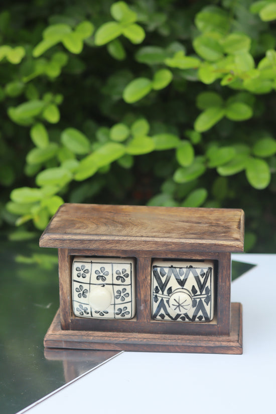 Wooden Decor Drawer – Abstract Tales