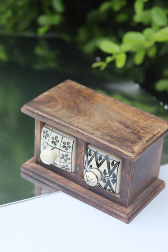 Wooden Decor Drawer – Abstract Tales