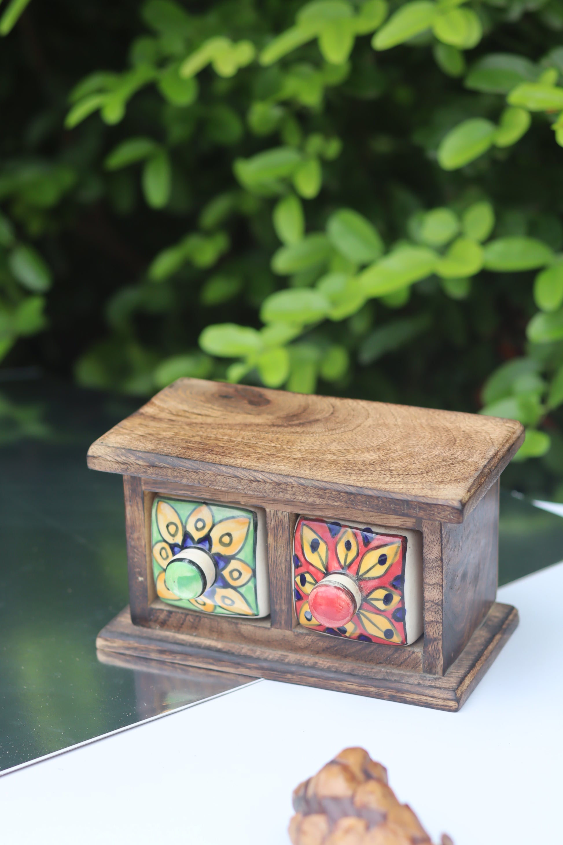 Wooden Decor Drawer – Artistic Bloom