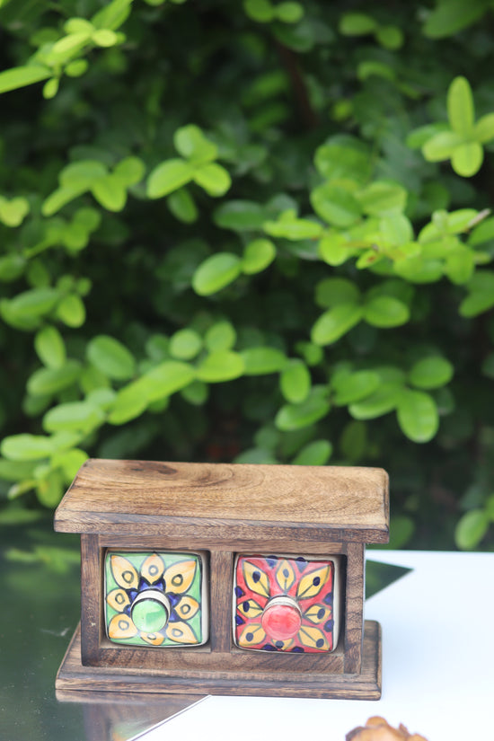 Wooden Decor Drawer – Artistic Bloom
