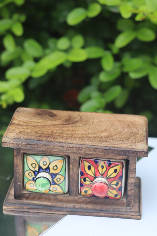 Wooden Decor Drawer – Artistic Bloom