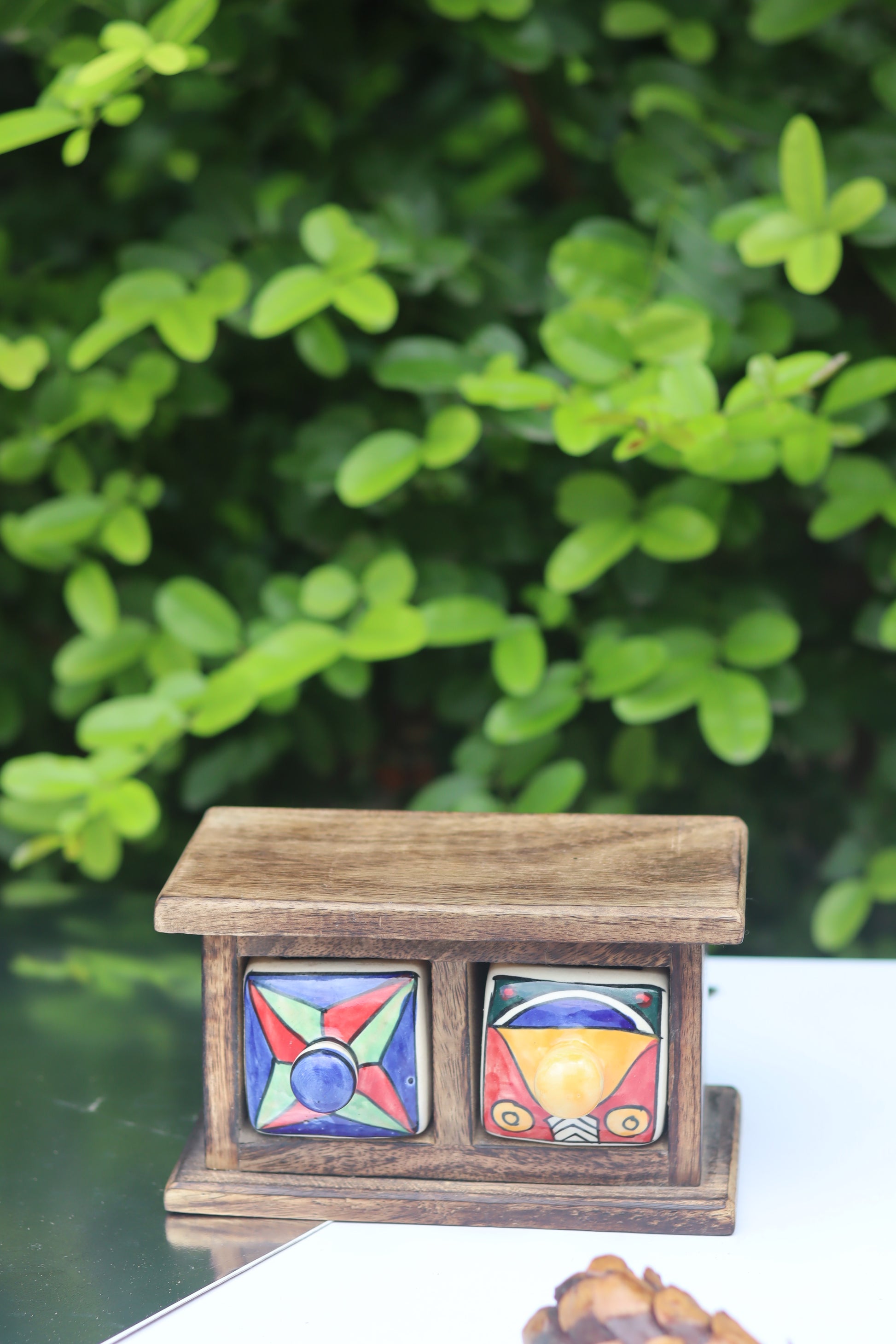 Wooden Decor Drawer – Abstract Aura