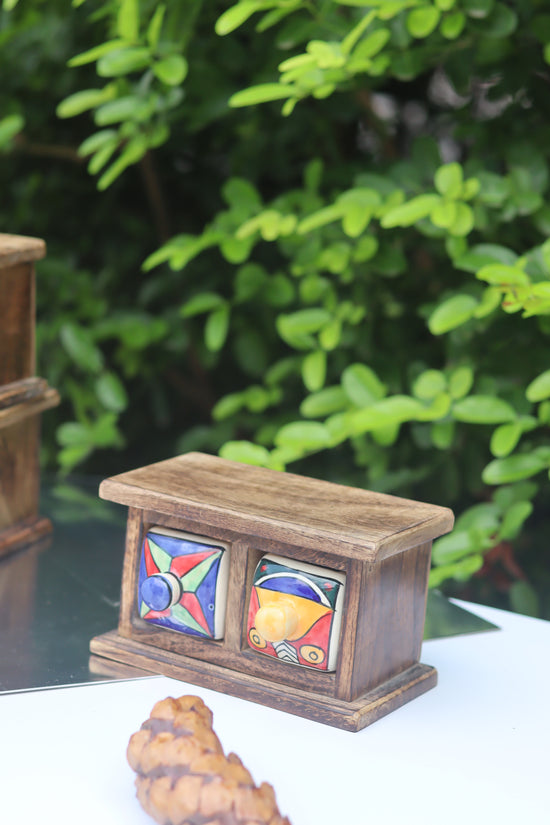 Wooden Decor Drawer – Abstract Aura