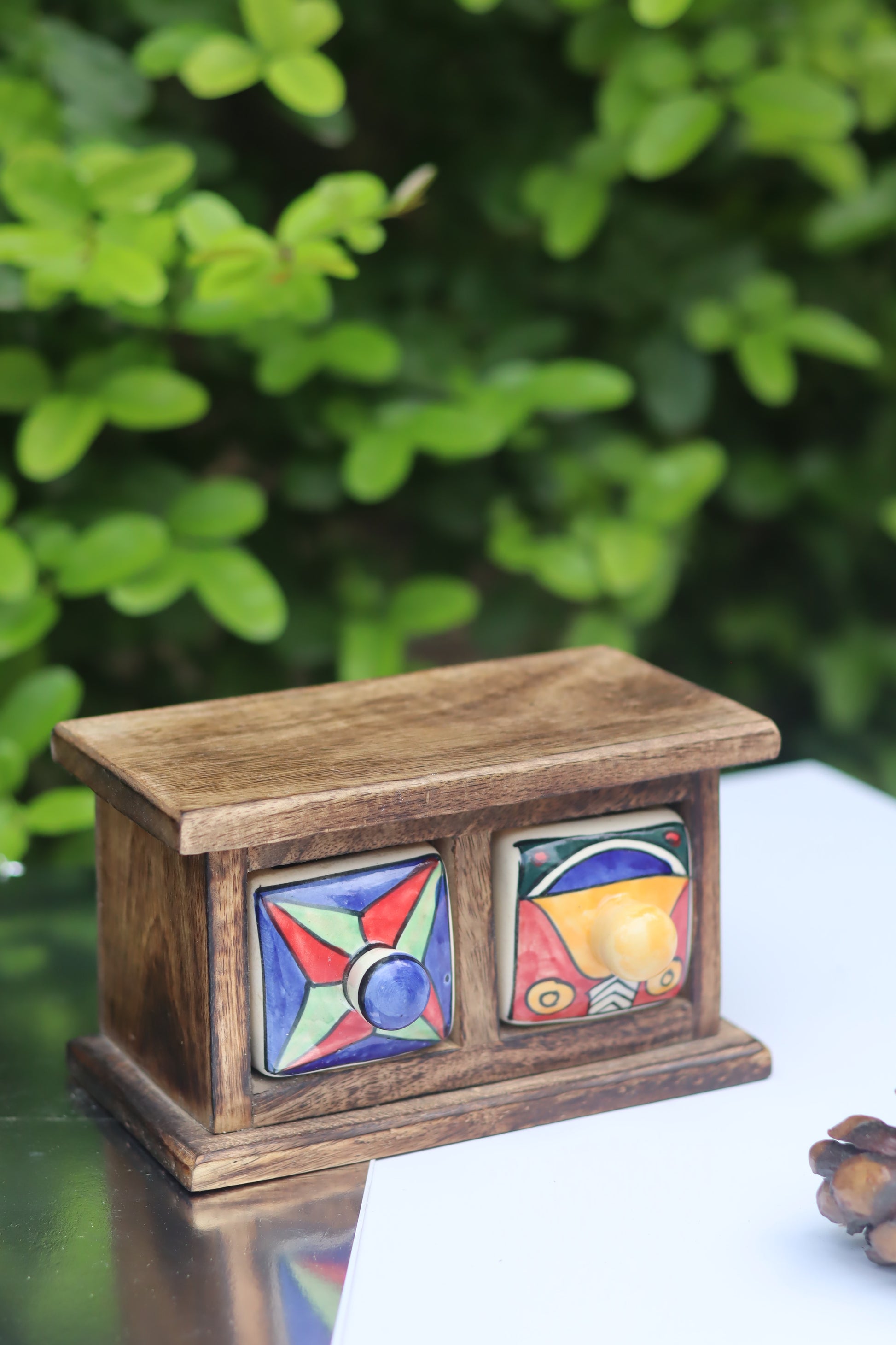 Wooden Decor Drawer – Abstract Aura