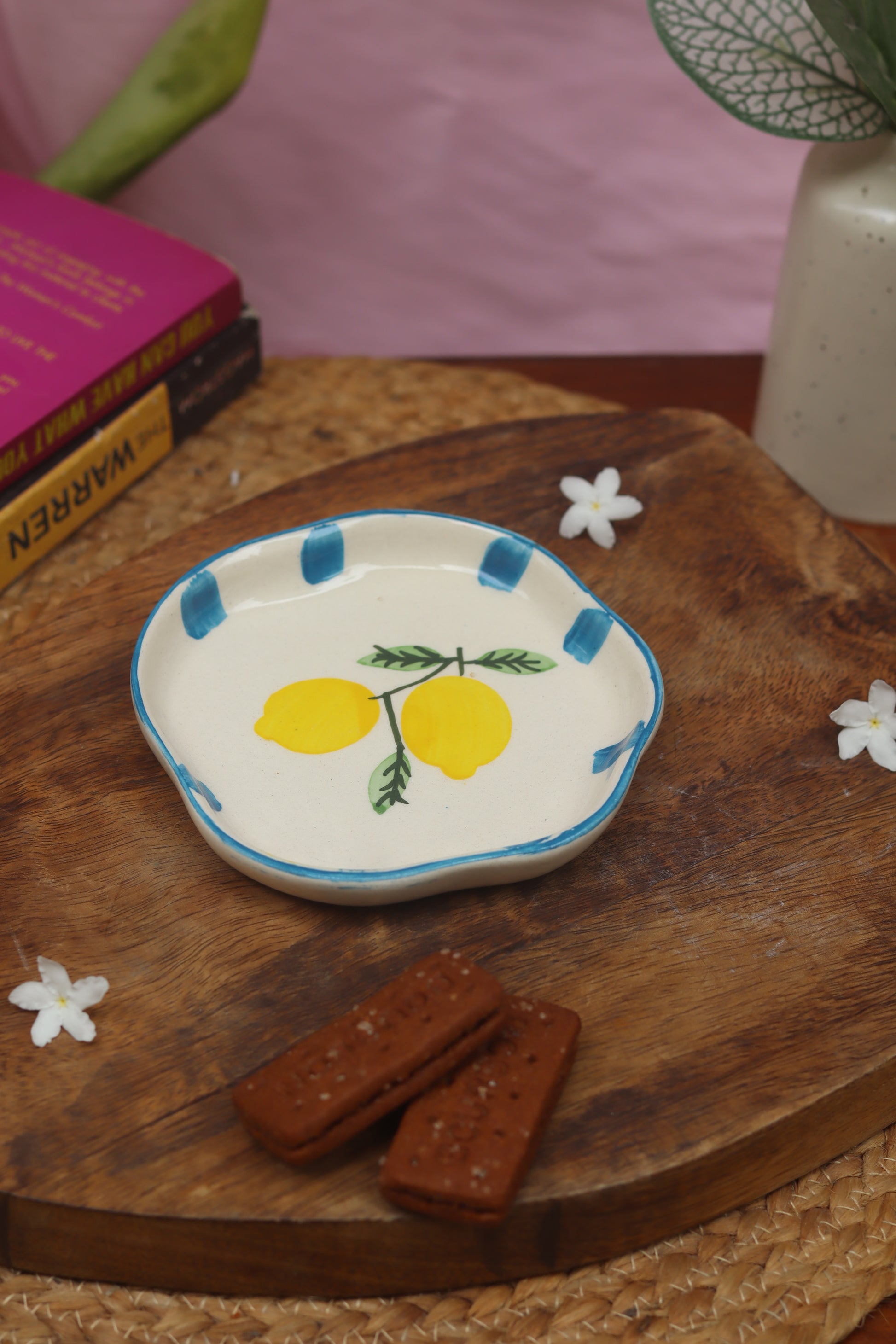 Lemon Handmade dessert Plate