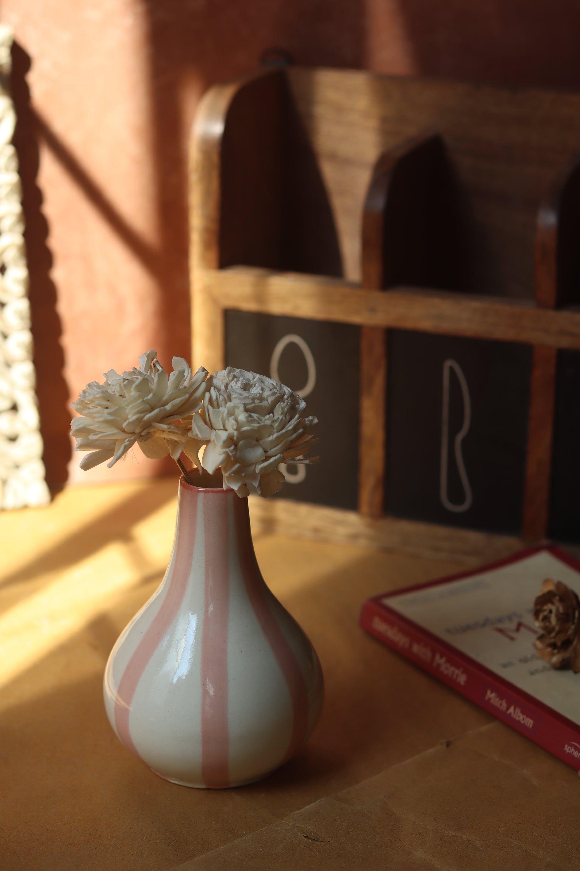 Striped Vase - Pink