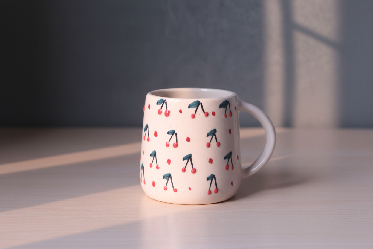 Cherry Embrossed Mug