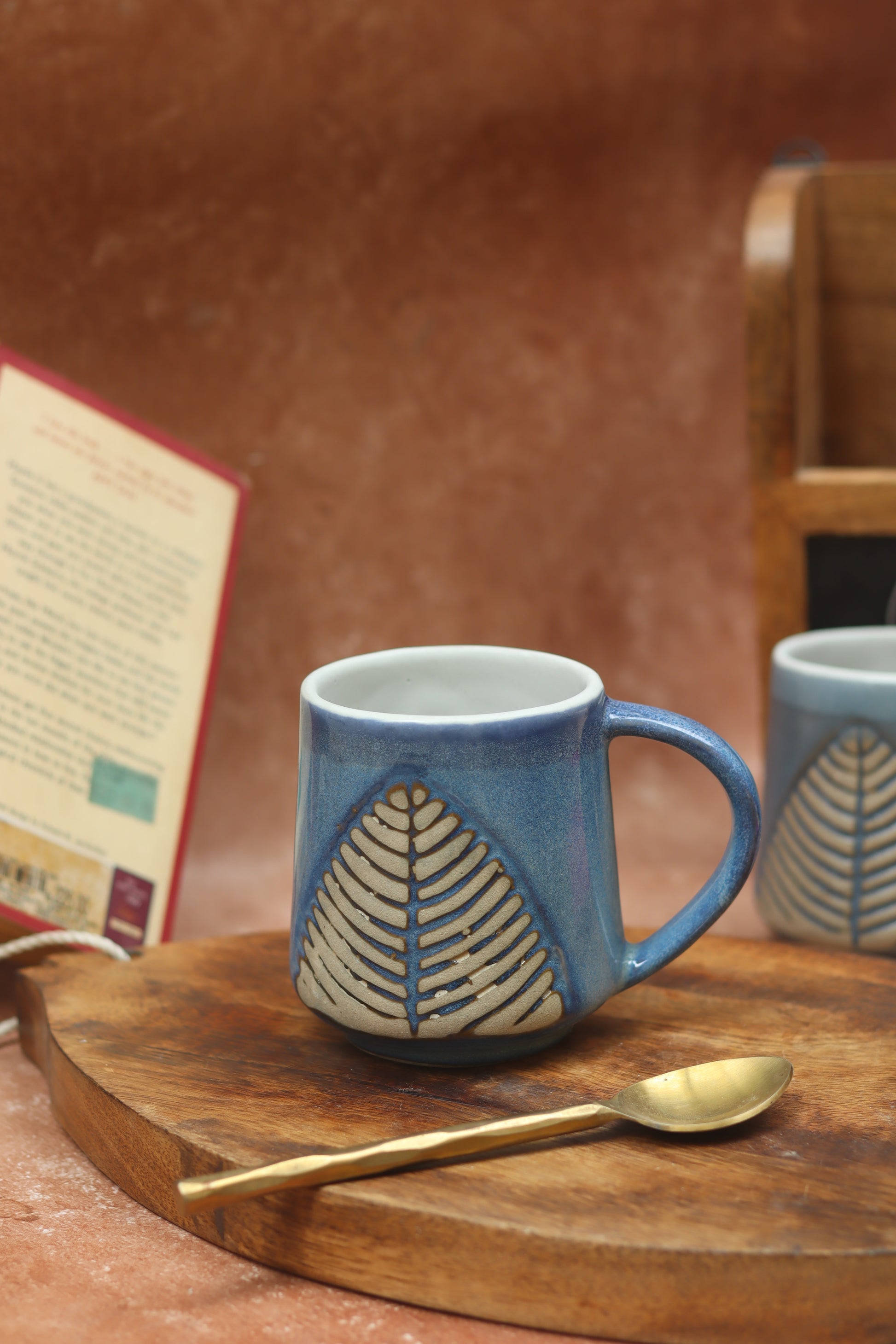 Blue Leaf Coffee Mug