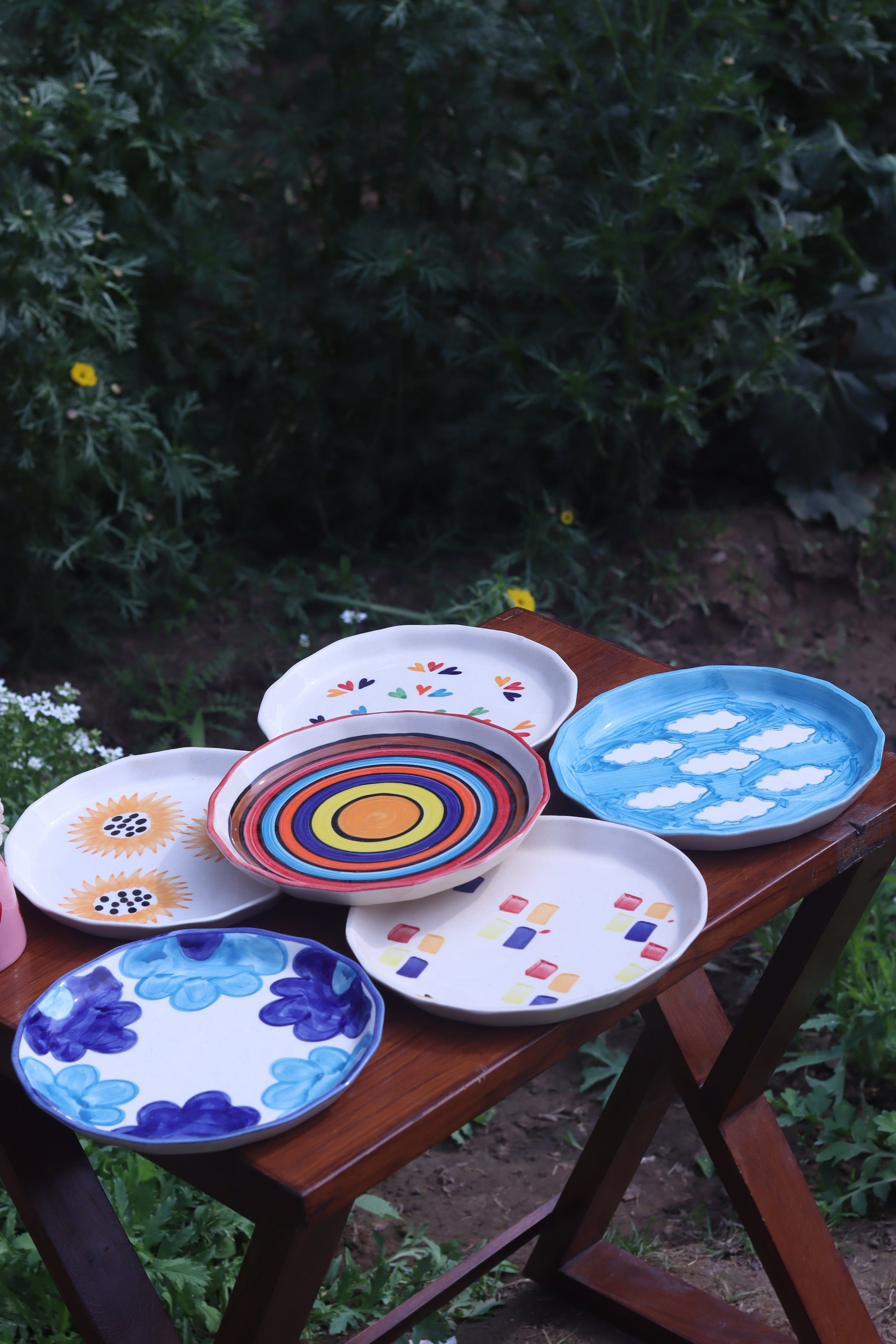 Set of 6 Pastel Delight Snack Plates (for the price of 5)
