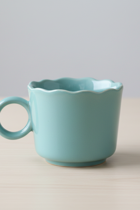 Teal Wavy mug