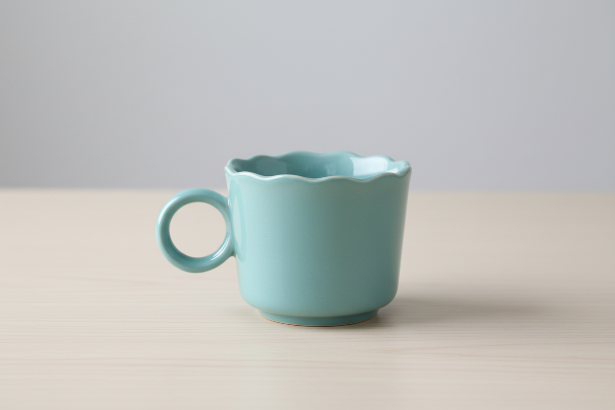 Teal Wavy mug