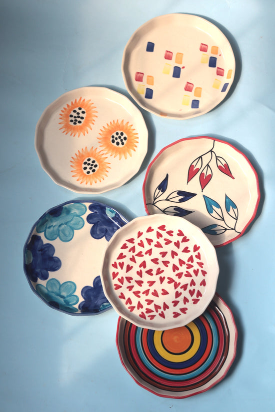 Set of 6 Ceramic Snack Plates (for the price of 5)