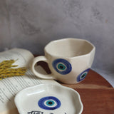 Evil Eye Mug & Nazar Handmade Dessert Plate