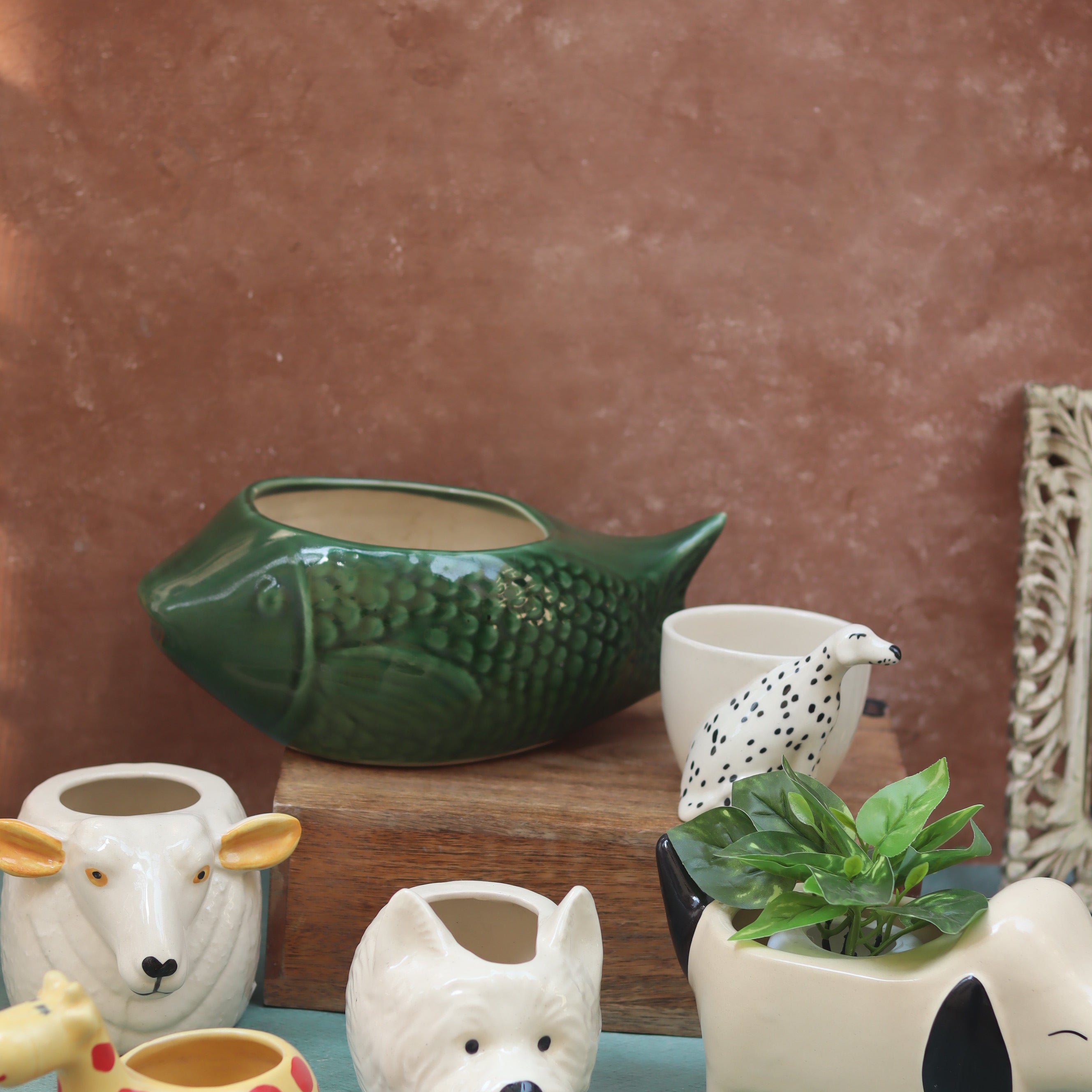 handmade Set of 6 Pinteresty Animals Planters (for the price of 5)