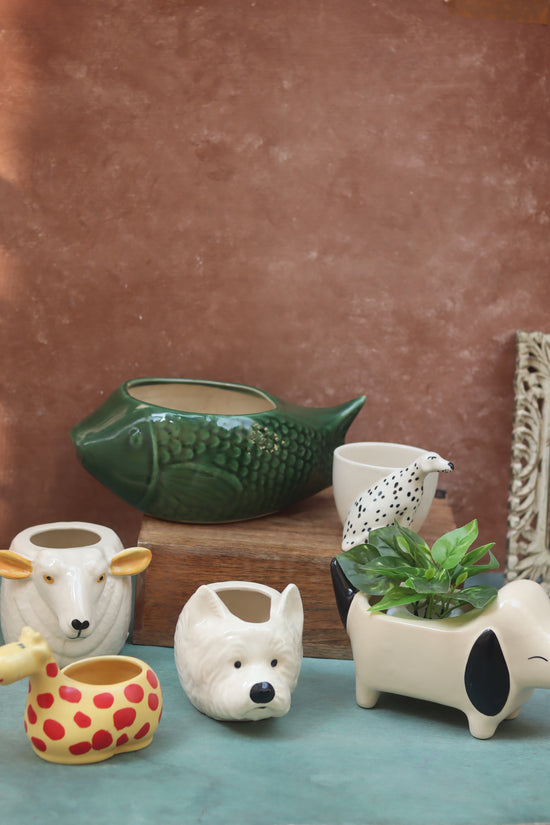 handmade Set of 6 Pinteresty Animals Planters (for the price of 5)