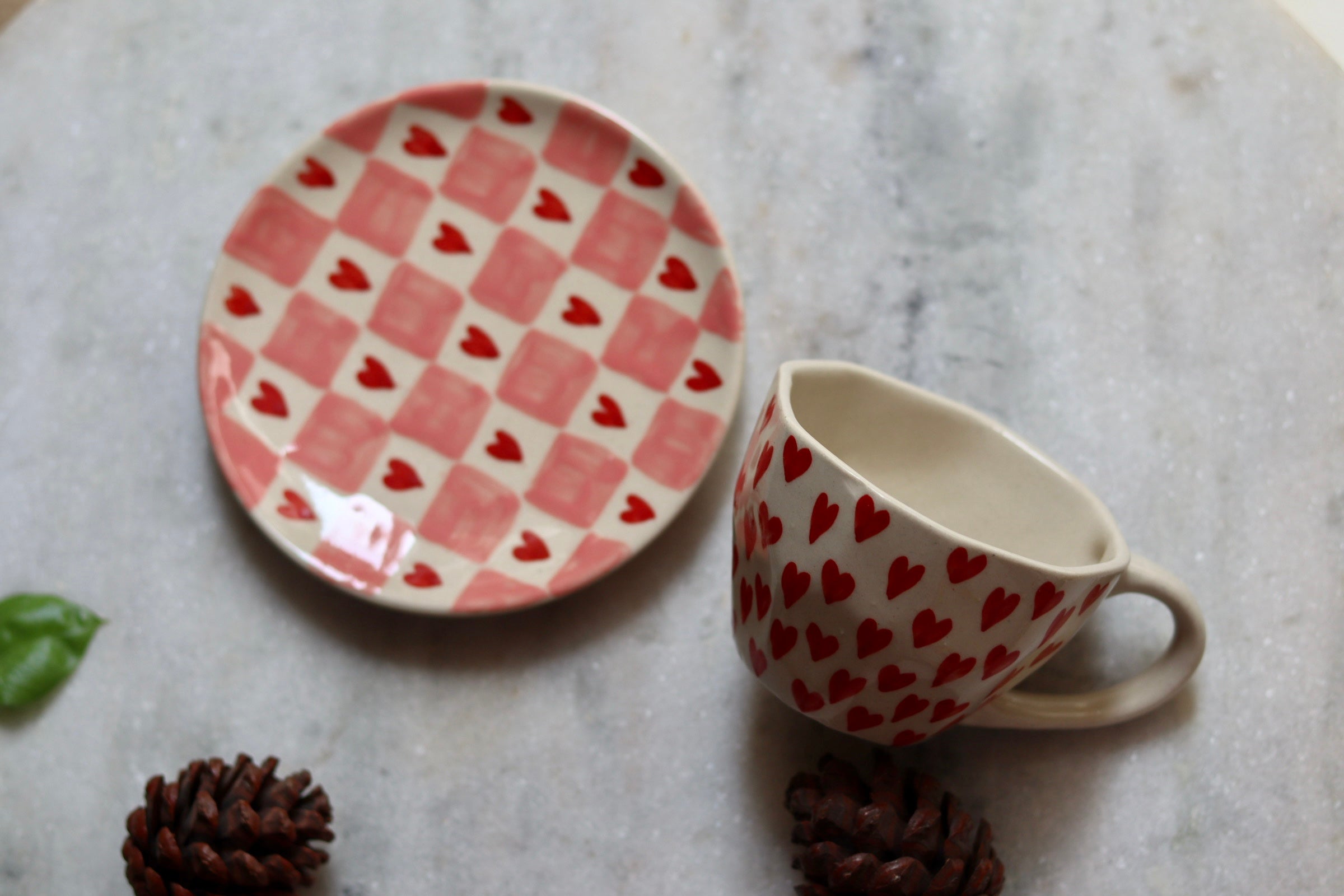 handmade mug & Dessert plate