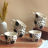 Big Black Polka Mug - Set of 6