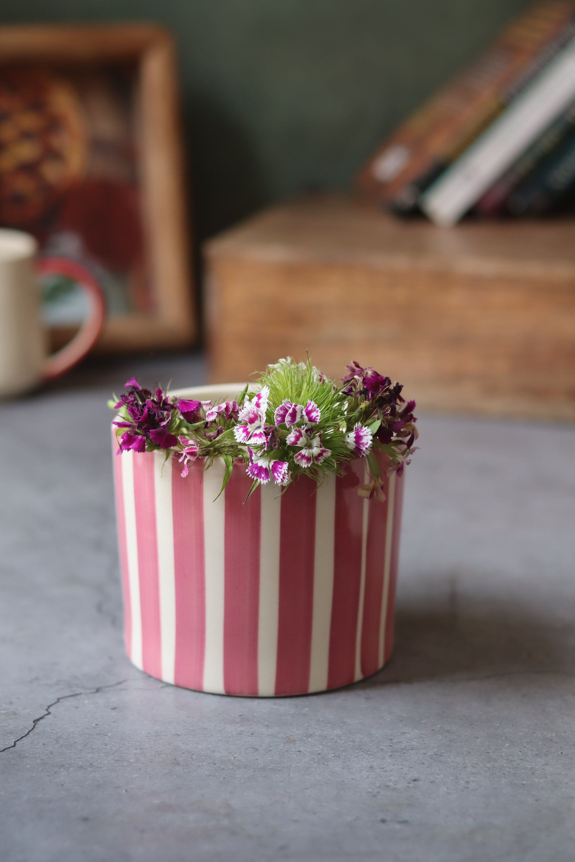 Striped Planter - Magenta