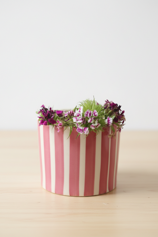 Striped Planter - Magenta