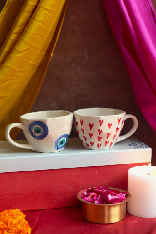 Heart & Evil Eye Mug in a  Gift Box