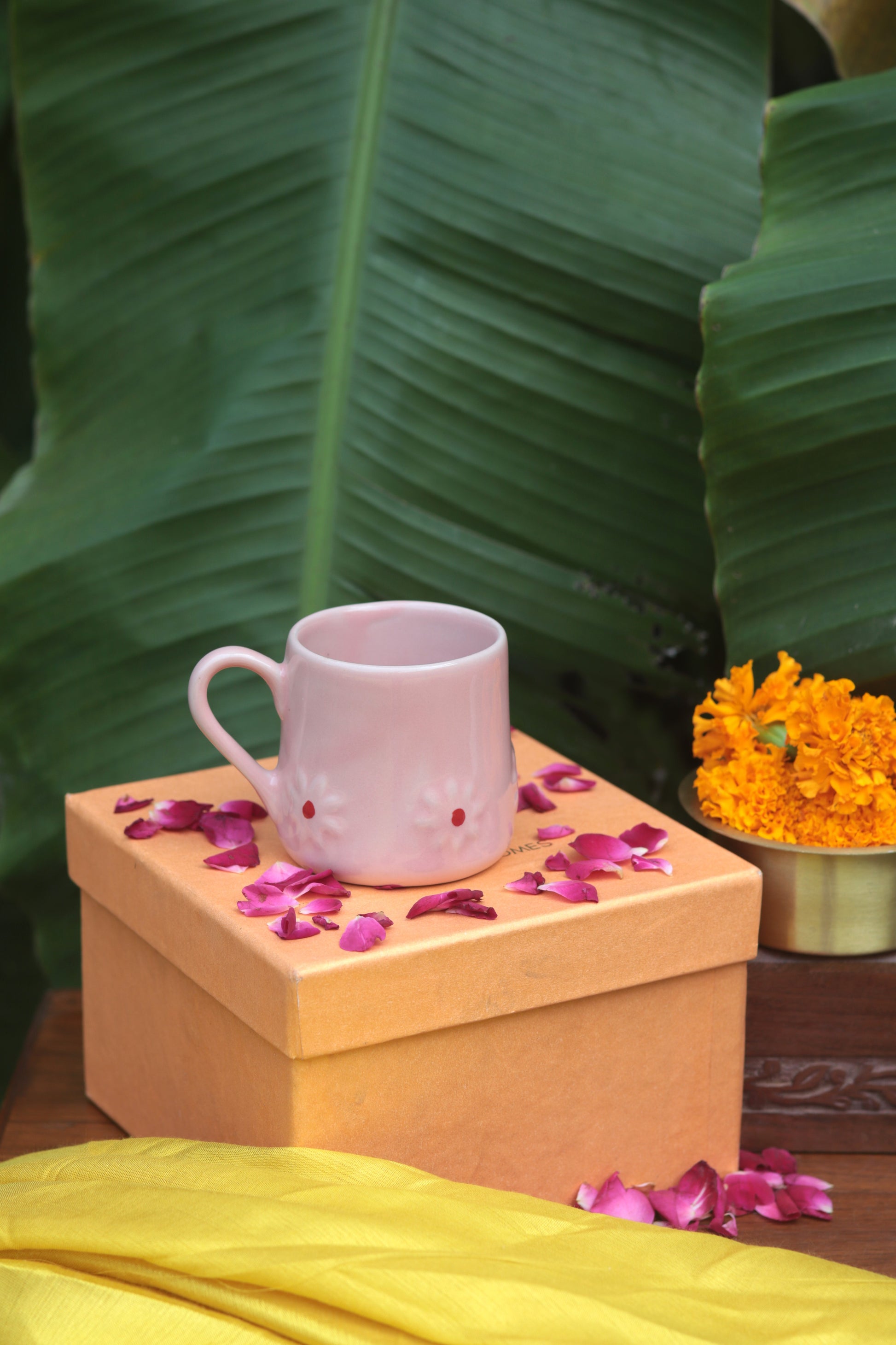 Pink Lily Mug in a Gift box