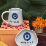 Nazar Mug & Handmade Dessert Plate Diwali Gift Box