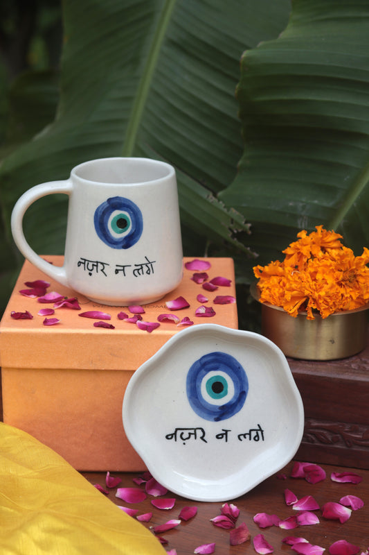 Nazar Mug & Handmade Dessert Plate in a Gift Box